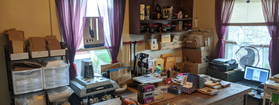 How to Squeeze a 400 Square Foot Shop into a 120 Square Foot Spare Room in the Middle of a Pandemic...