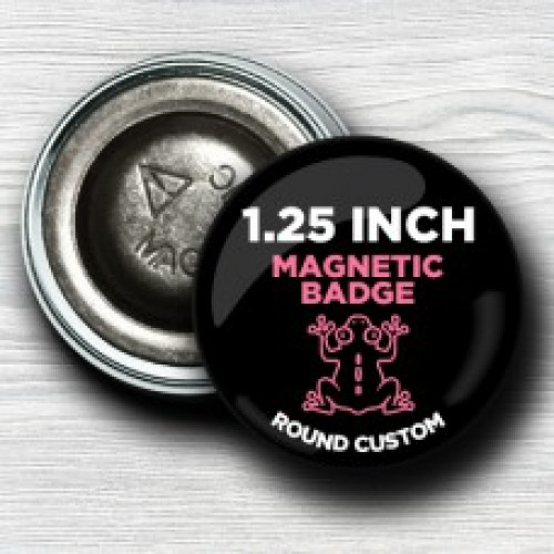Custom 1.25 Inch Round Magnet-back badges