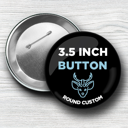 Custom 3.5 Inch Round Pinback Buttons