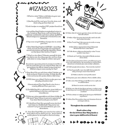 International Zine Month poster 2023