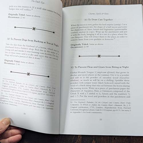 The Owl's Eye: Historical Charms and Spells