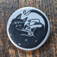 CatBoss Jackie 1.25" Pin-Back Button