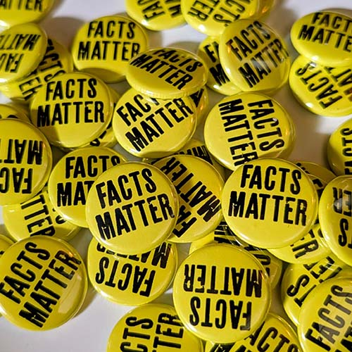 Facts Matter pack (50 or 100) for raising awareness and promoting support. Made in USA.