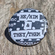 Pronoun Pinback Button: He/Him & They/Them (1.25")