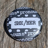Pronoun Pinback Button: She/Her (1.25")