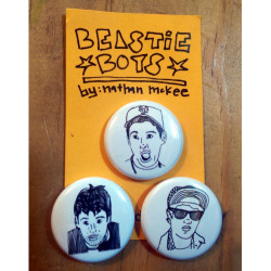 Beastie Boys Button or Magnet set of 3 Beastie Boys Button or Magnet set of 3