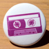 Purple Cassette Button: Pinback Button, Magnet & Bottle Opener Keychain
