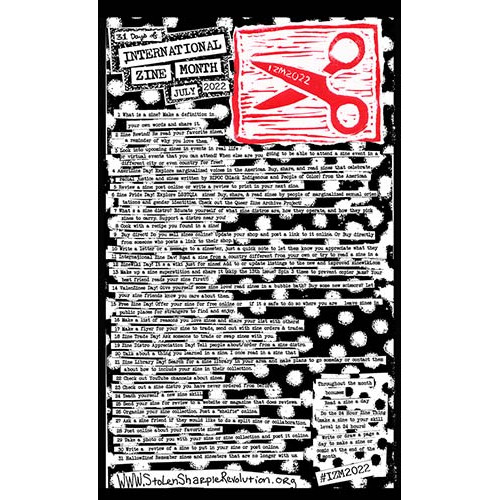 2022 July is International Zine Month Poster!