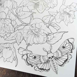 Goth Garden Adult Coloring Book