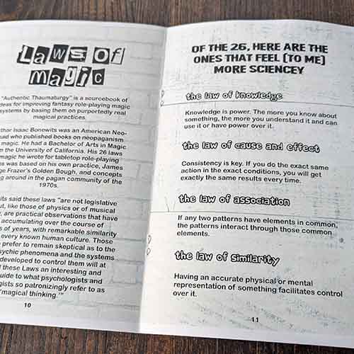 SASS Witchcraft Zine Issue 1