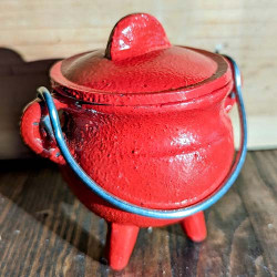Cast Iron Cauldron- RED