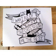 ALL THE CATS Sticker